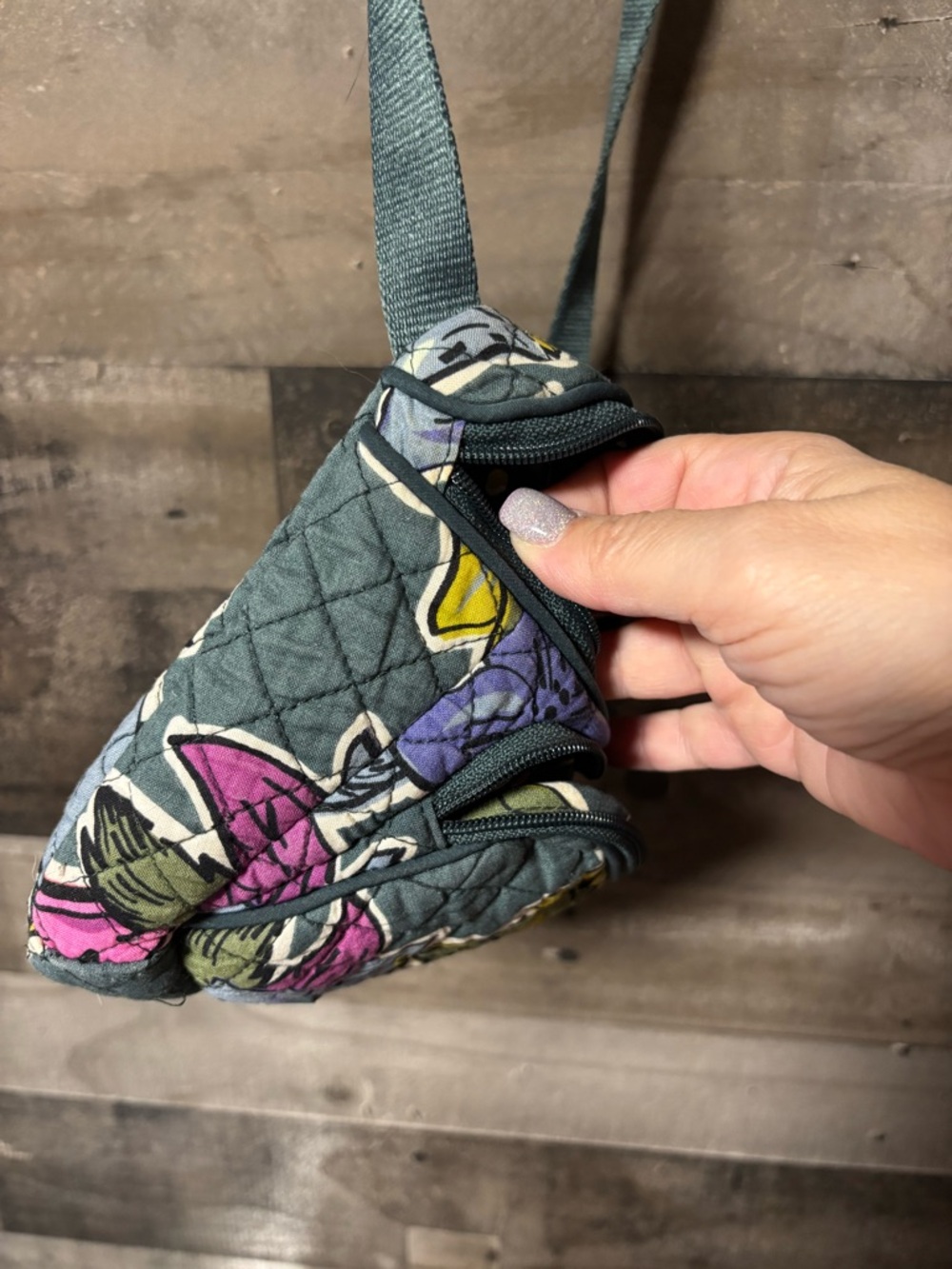 Vera Bradley Quilted Floral Crossbody Bag Falling Flower Design - Picture 12 of 13